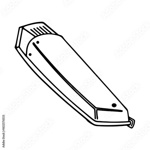 Hair clipper for grooming and styling isolated on white background