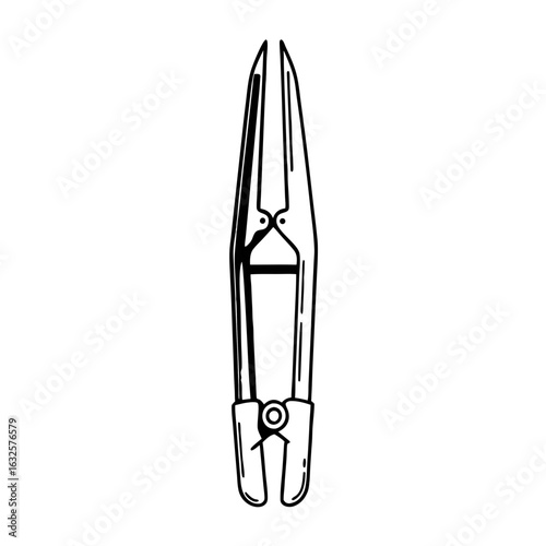 Illustration of a clothespin isolated on white background for laundry use