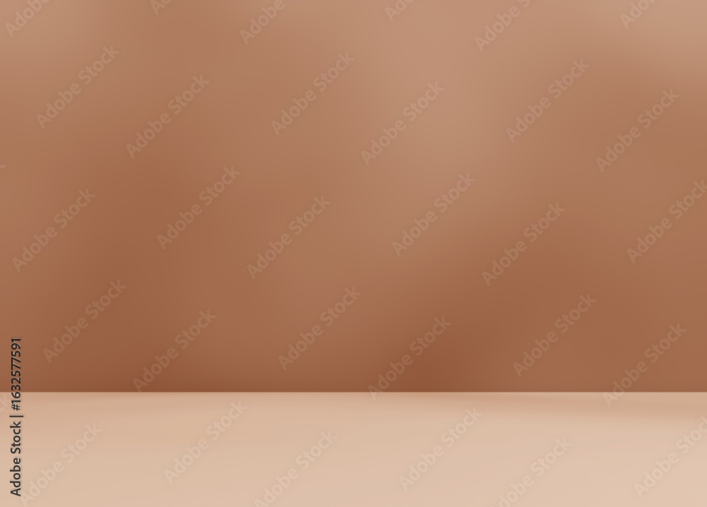 Empty brown cream beige room studio with shadow of leaves for product presentation. Autumn background. Summer tropical backdrop. Cosmetic showroom. Empty brown cream beige room studio with shadow of leaves for product presentation. Autumn background. Summer tropical backdrop. Cosmetic showroom.