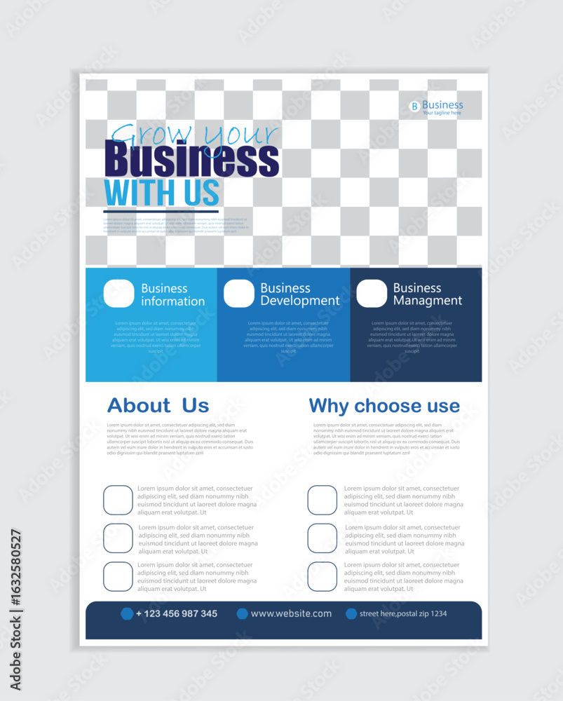 business flyer design creative and modern layout.