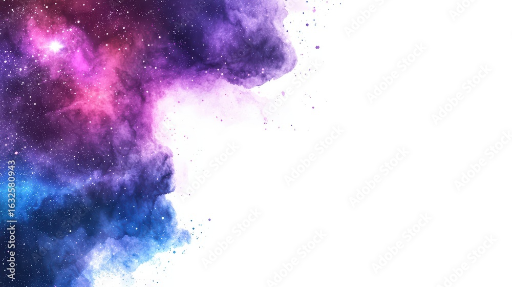 Fototapeta premium Cosmic Nebula with Stars and Colorful Space Background