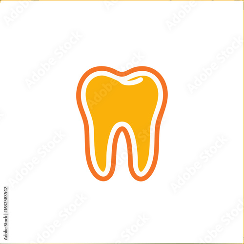 Dental care tooth icon vector illustration for dentist clinic oral hygiene and healthcare design concept