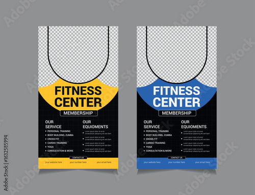 fitness and gym social media story Templates, vector illustration eps 10