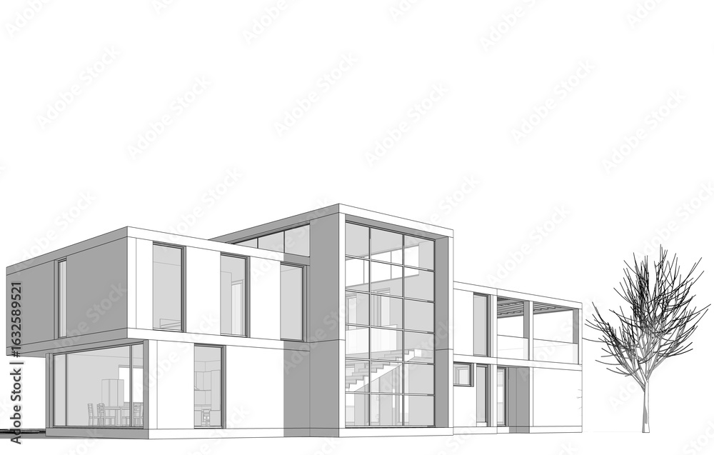 Fototapeta premium sketch of building