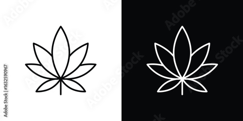 Weed icon line symbol concept, vector illustration