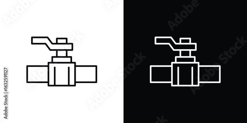 Valve icon line symbol concept, vector illustration