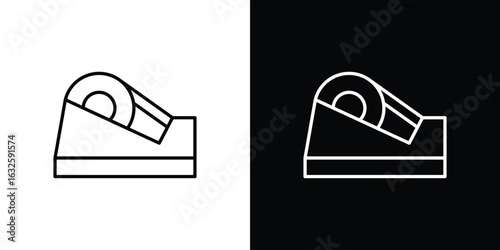 Tape dispenser icon line symbol concept, vector illustration