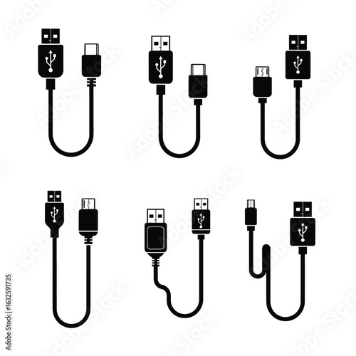 USB Cable Types and Connectors Illustration A Comprehensive Guide
