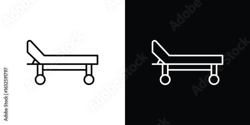 Stretcher icon line symbol concept, vector illustration