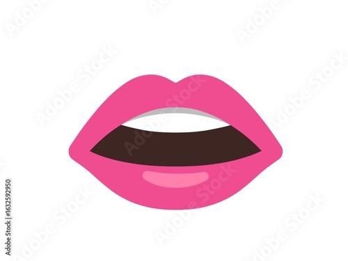 red lips vector illustration
