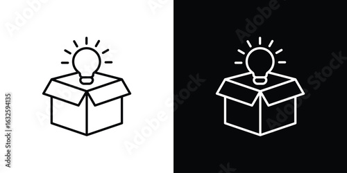 New product icon line symbol concept, vector illustration