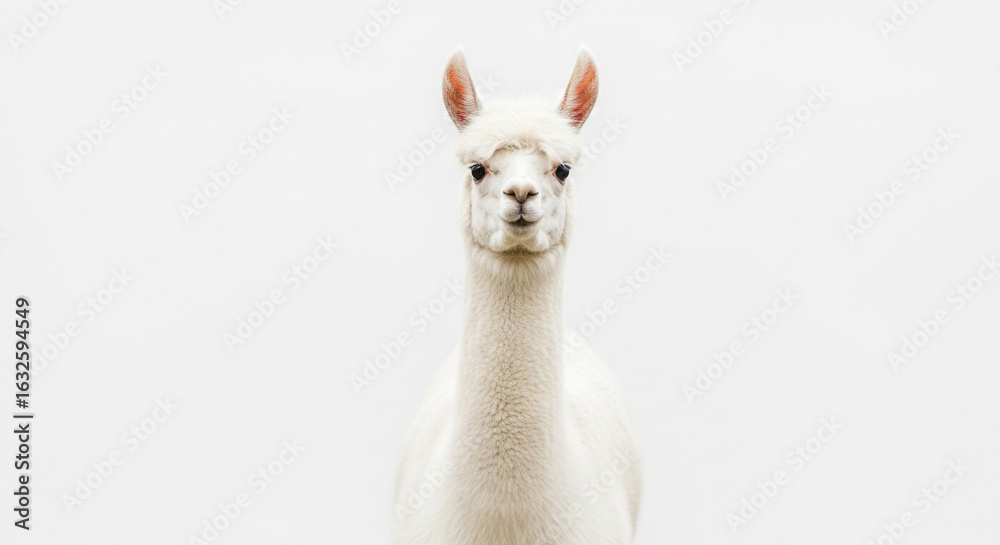 Fototapeta premium white llama lama