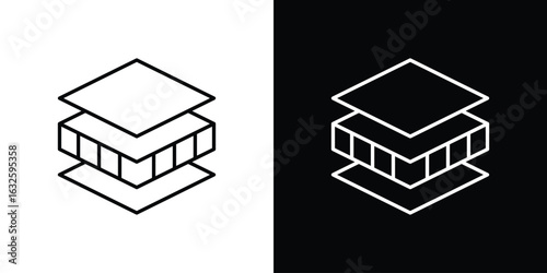 Insulation icon line symbol concept, vector illustration