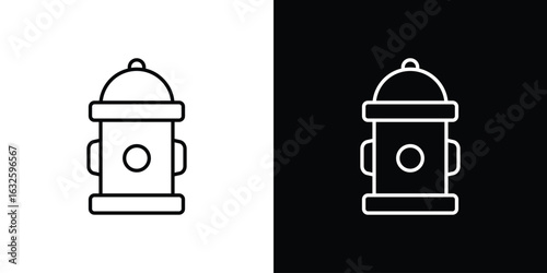 Fire hydrant icon line symbol concept, vector illustration