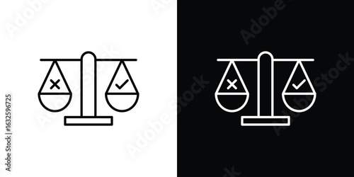 Ethics icon line symbol concept, vector illustration