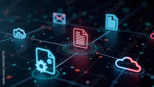 Cloud File Management Network for Website, App UI, Blog, IT Service Ads, and Document Sharing Platforms