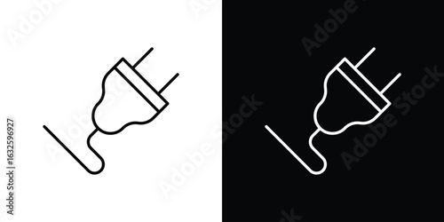 Electrical plug icon line symbol concept, vector illustration