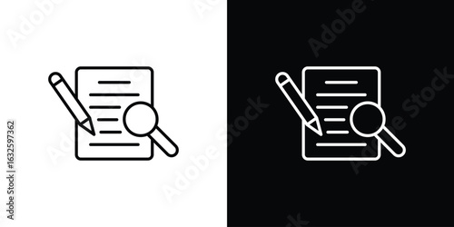 Defining icon line symbol concept, vector illustration