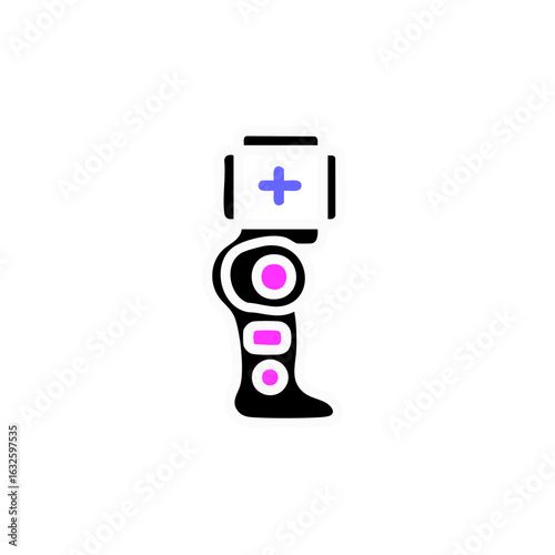 Knee replacement vector illustration - medical prosthesis graphic