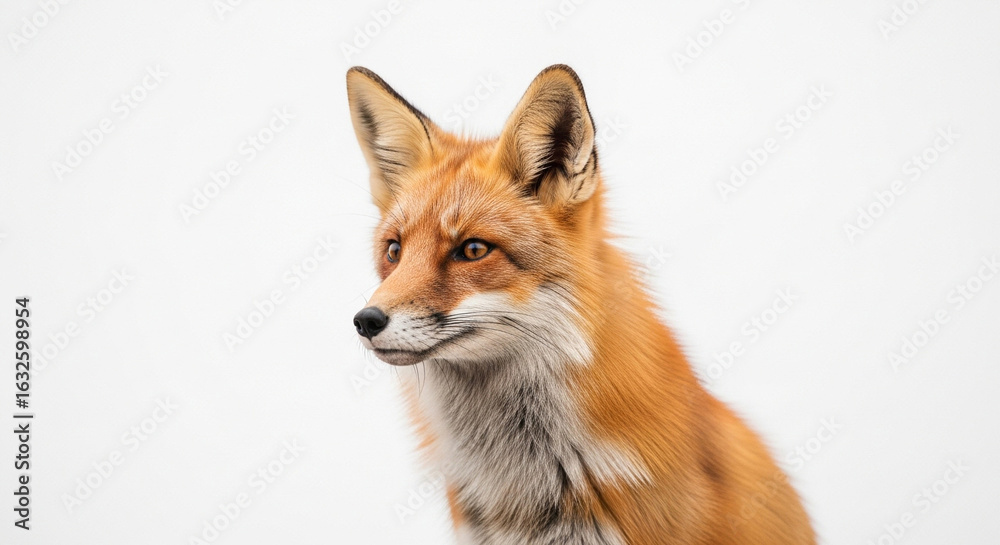 Fototapeta premium red fox isolated on white