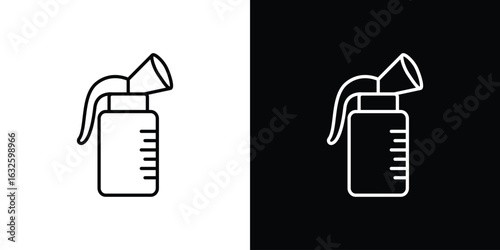Breast pump icon line symbol concept, vector illustration