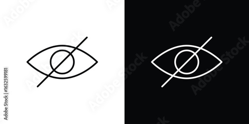 Blindness icon line symbol concept, vector illustration