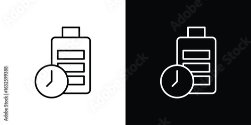 Battery life icon line symbol concept, vector illustration
