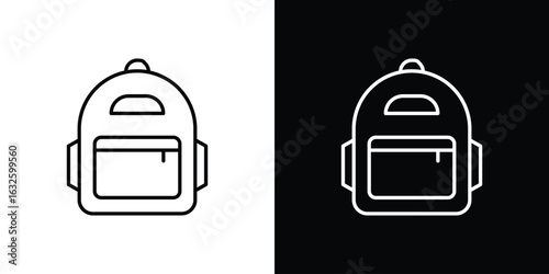 Backpack icon line symbol concept, vector illustration