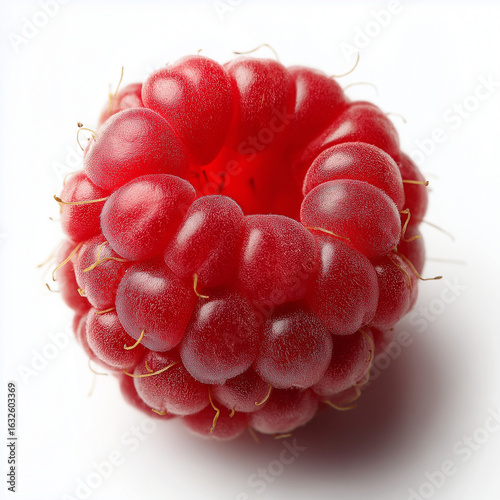 Isolated Fresh Raspberry – Minimalist Food Image