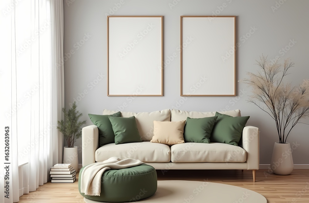 Fototapeta premium modern living room with sofa