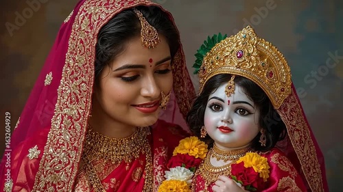 Wallpaper Mural Baby Lord Krishna smiling in the loving arms of Mother Yashoda

 Torontodigital.ca