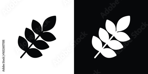Wheat grain icon in flat style, filled black symbol
