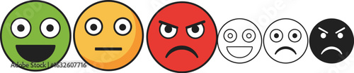 Customer satisfaction rating scale feedback emoji evaluation