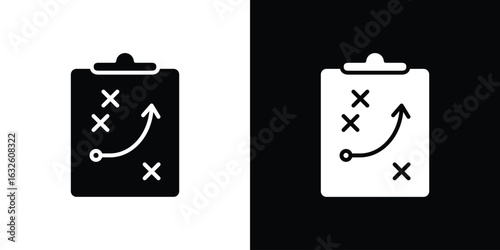 Tactics icon in flat style, filled black symbol