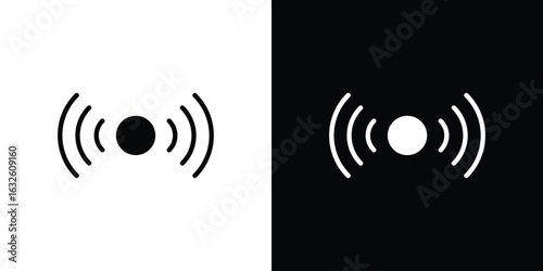 Sensor icon in flat style, filled black symbol