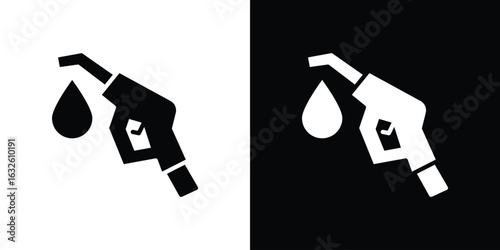petrol icon in flat style, filled black symbol