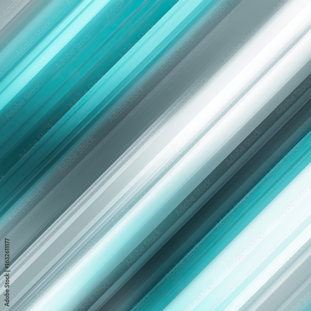 Fototapeta premium Abstract diagonal lines in teal and white