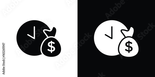 Long term investment icon in flat style, filled black symbol
