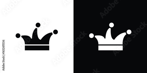 Joker hat icon in flat style, filled black symbol