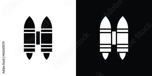 Jetpack icon in flat style, filled black symbol