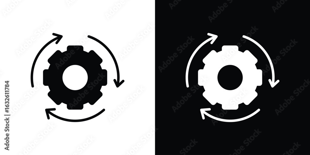 Obraz premium Implementation icon in flat style, filled black symbol