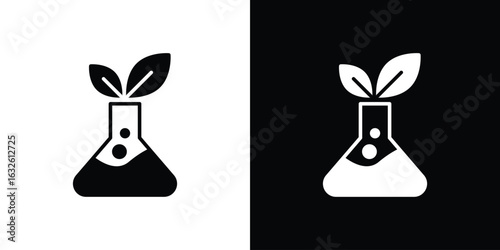 GMO icon in flat style, filled black symbol