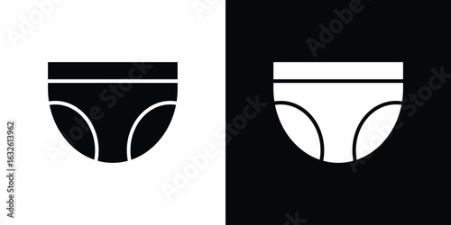 diaper icon in flat style, filled black symbol