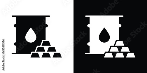 Commodity icon in flat style, filled black symbol