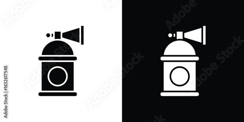 Air horn icon in flat style, filled black symbol