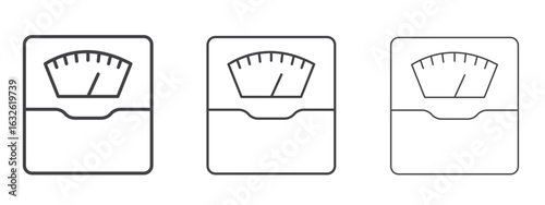 Weight scale icon in Line Art Style for Design collection