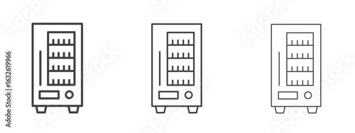 Vending machine icon in Line Art Style for Design collection