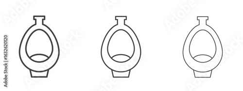 Urinal icon in Line Art Style for Design collection