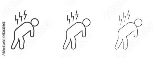 Tired icon in Line Art Style for Design collection