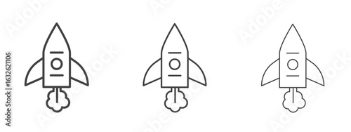 Startup icon in Line Art Style for Design collection